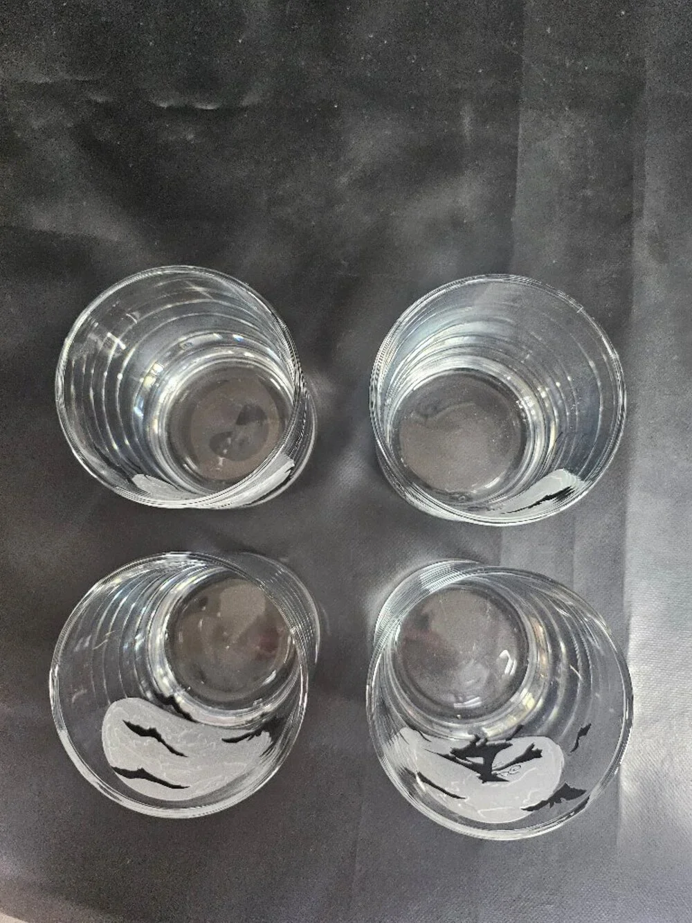 Williams Sonoma Halloween Full Moon Tumblers Set Of 4 Glassware New Old Stock